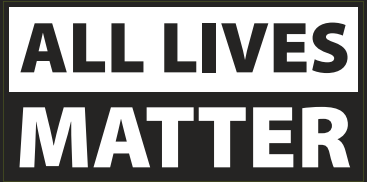 All Lives Matter Black and White Large Letters Bumper Sticker