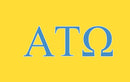 ATO Alpha Tau Omega Flag With Grommets- 12"X18" Rough Tex ® 100D Flag