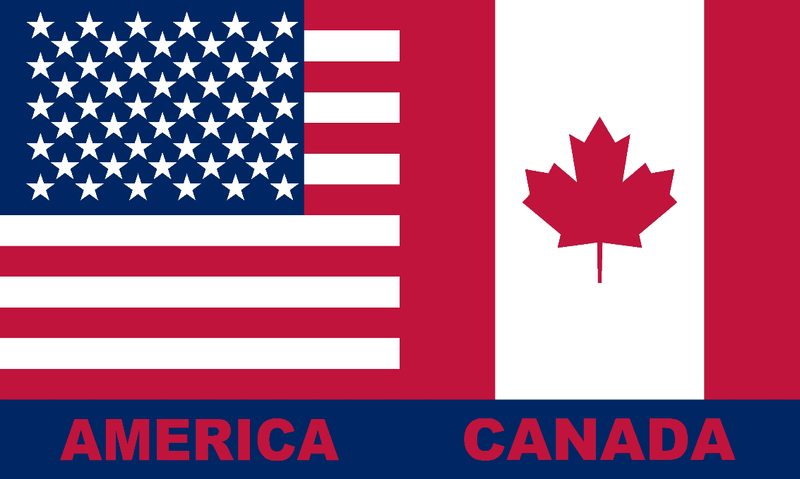 America Canada 12"x18" Flag ROUGH TEX® 68D Stick Flag