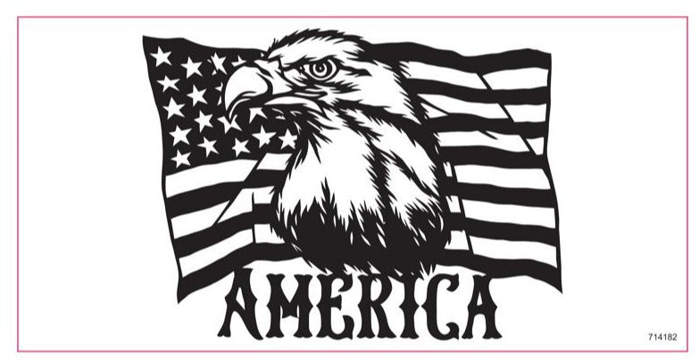 USA American Eagle Black & White Bumper Sticker
