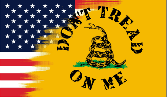 USA Gadsden (Vintage) 3'X5' Flag ROUGH TEX® 68D