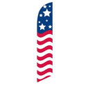 American Glory 11.5'x2.5' Swooper Flag Rough Tex® Knit Feather USA
