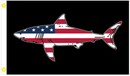 American Shark Black 3'X5' Flag ROUGH TEX® 100D