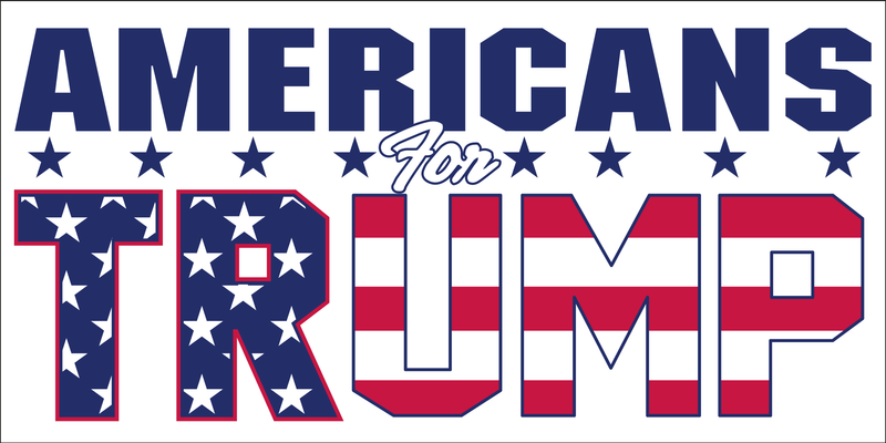 Americans For Trump White - Bumper Sticker