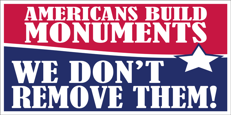 Americans Build Monuments Bumper Sticker Made In USA