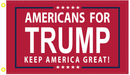 Americans For Trump 12"x18" Double Sided Flag With Grommets ROUGH TEX® 100D