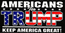 Americans For Trump "Keep America Great!" Bumper Sticker