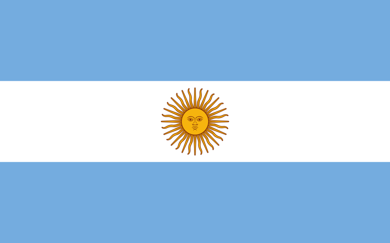 Argentina 12"x18" Car Flag Flag ROUGH TEX® 68D Single Sided