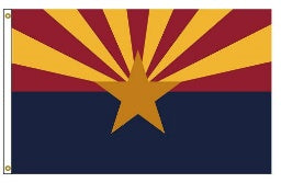 Arizona 12"x18" Double Sided Car Flag ROUGH TEX® 100D Nylon