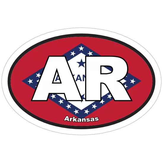Arkansas Oval Bumper Sticker AR