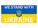 We Stand With Ukraine Trident Official Flag Bumper Sticker Made in USA