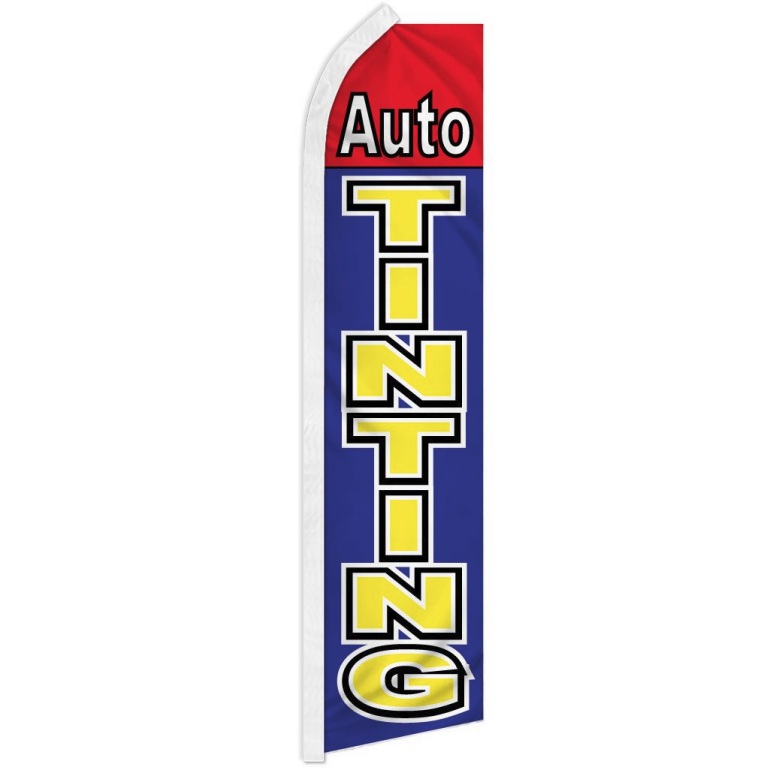Auto Tinting Blue 11.5'x2.5' Swooper Flag Rough Tex® Knit Feather