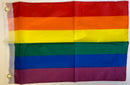 Rainbow 12"X18" Boat Flag With Grommets Rough Tex ® 68D Nylon XS