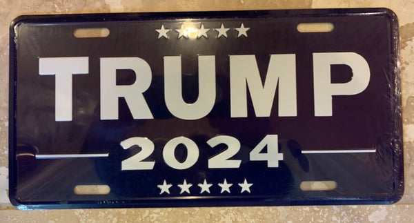 Trump 2024 Keep America First! Red 6x12 Aluminum License Plate - Made In USA