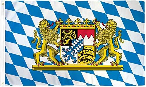 BAVARIA LION FLAG 100D GERMANY FLAGS BY THE DOZEN WHOLESALE PER DESIGN!