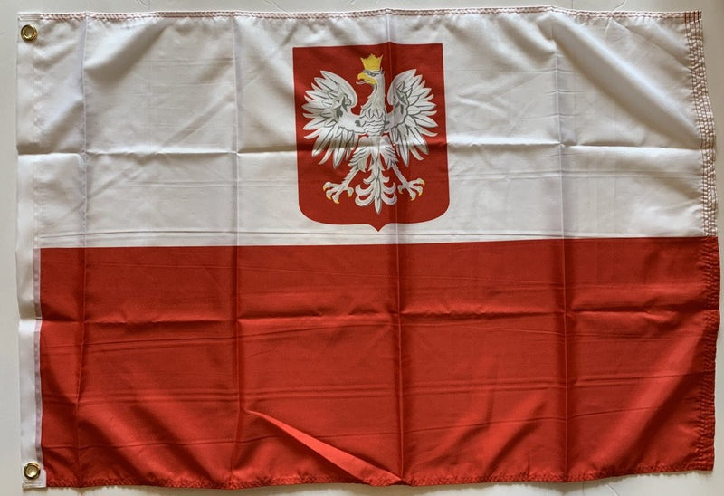 Old Poland With Eagle 2'X3' Flag Polyester