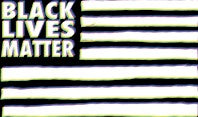 Black Lives Matter USA Black 3'X5' Flag Rough Tex® 100D