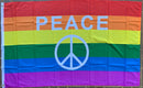 Rainbow Peace Sign Flag 3'X5' Rough Tex® 100D