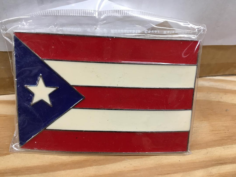 PUERTO RICO BELT BUCKLE FLAG