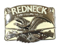 BELT BUCKLE REDNECK AND PROUD OF IT GOLD EAGLE GUNS 2ND AMENDMENT