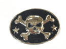 BELT BUCKLE SKULL N BONES PIRATE BIKER OVAL