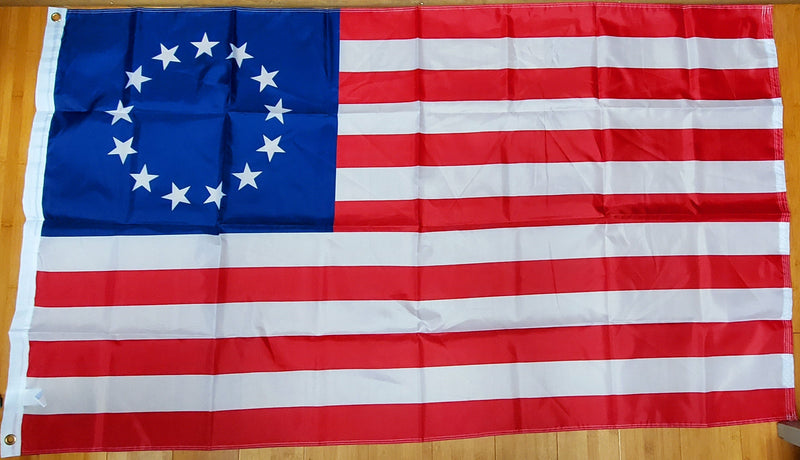 Betsy Ross 13 Star USA Flag 3'x5' Feet 100D American Revolution Flag Rough Tex ®
