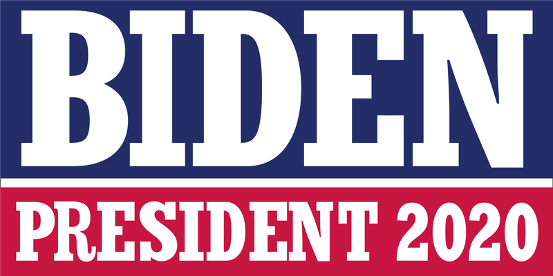 Biden 2020 Red And Blue Double Sided Yard Sign 14.5"X 23" Inches
