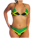 JAMAICA FLAG STRING BIKINI BATHING SUIT WOMEN'S LYCRA NYLON