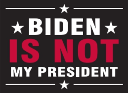 BIDEN IS NOT MY PRESIDENT BLACK TRUMP 3'X5' Flag Rough Tex® 100D