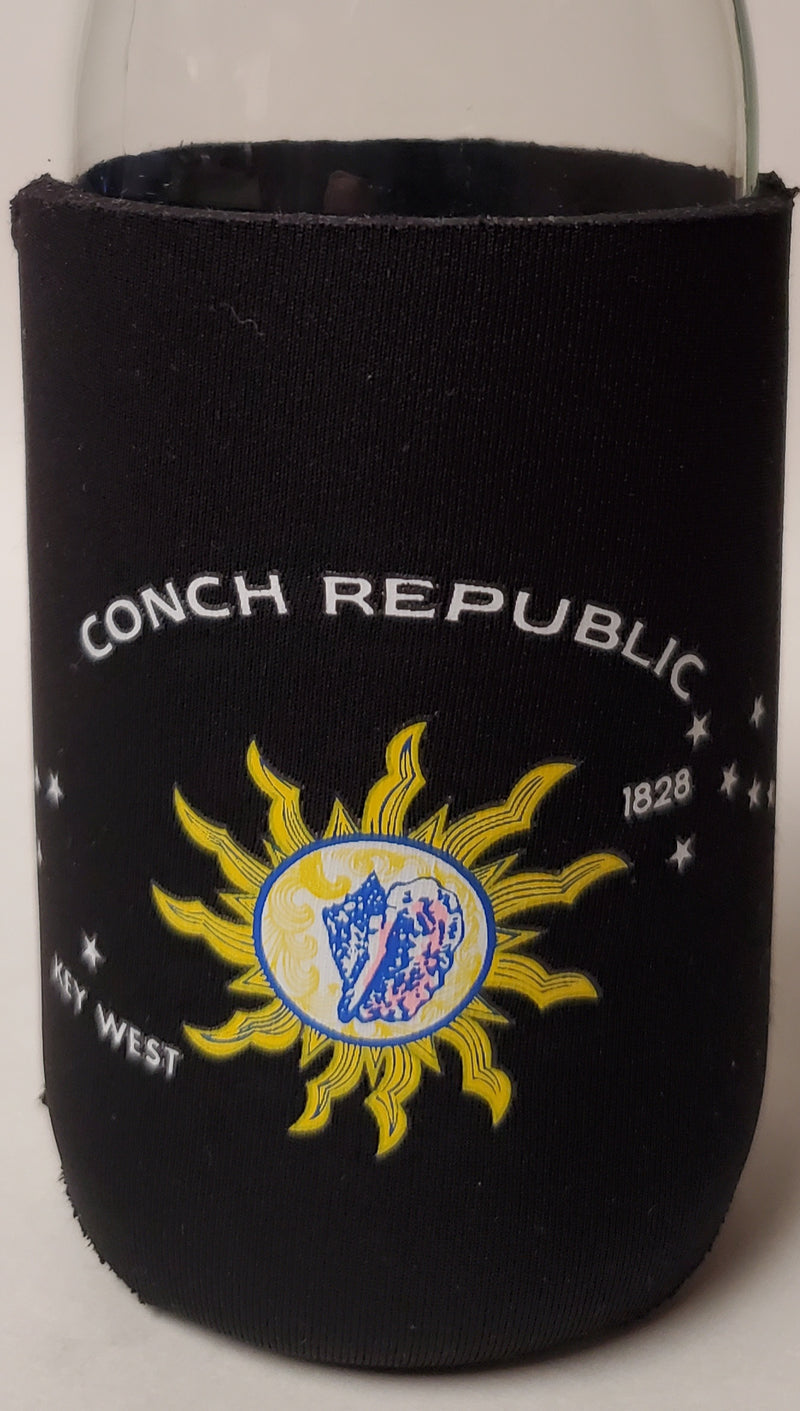 Conch Republic Black Neoprene Can Jacket Holder Drink Koozie Rough Tex®