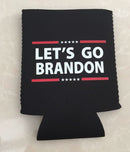 Let's Go Brandon Black Can Holders Wholesale Pack of 12 (Neoprene Rough Tex) TRUMP Dozen Koozies