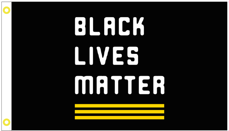Black Lives Matter Yellow Line 3'X5' Flag ROUGH TEX® 100D