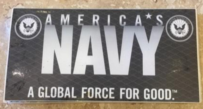 AMERICA'S NAVY GLOBAL FORCE FOR GOOD OFFICIAL BUMPER STICKER PACK OF 50 BUMPER STICKERS MADE IN USA WHOLESALE BY THE PACK OF 50!
