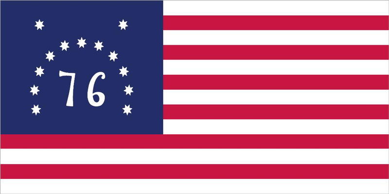 Bennington 76 American 1776 Flag Bumper Sticker
