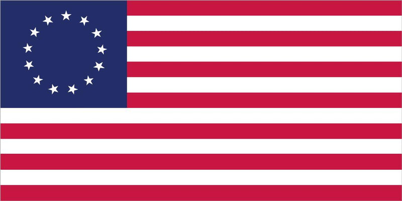 Betsy Ross 13 Star American Flag Bumper Sticker