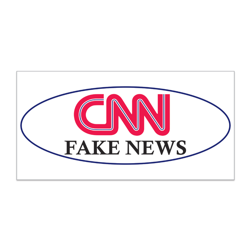 CNN FAKE NEWS BUMPER STICKER PACK OF 50 WHOLESALE FULL COLOR