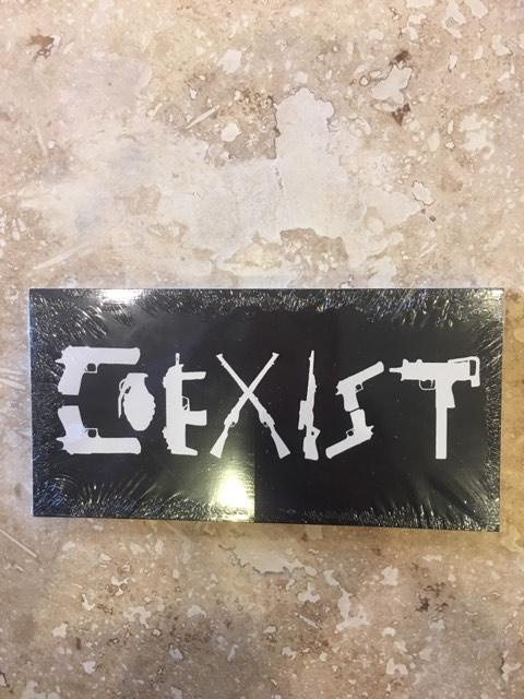 COEXIST WEAPONS GUNS & AMMO OFFICIAL BUMPER STICKER PACK OF 50 BUMPER STICKERS MADE IN USA WHOLESALE BY THE PACK OF 50!