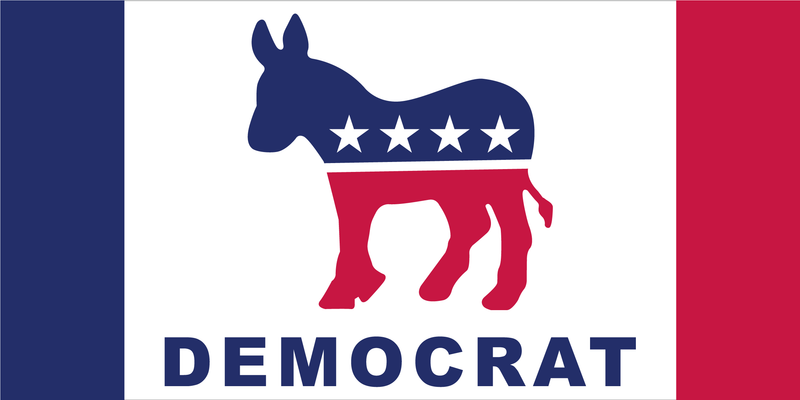 DEMOCRAT PARTY OFFICIAL FLAG BUMPER STICKER PACK OF 50 WHOLESALE FULL COLOR