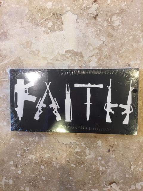 FAITH GUNS OFFICIAL BUMPER STICKER PACK OF 50 BUMPER STICKERS MADE IN USA WHOLESALE BY THE PACK OF 50!