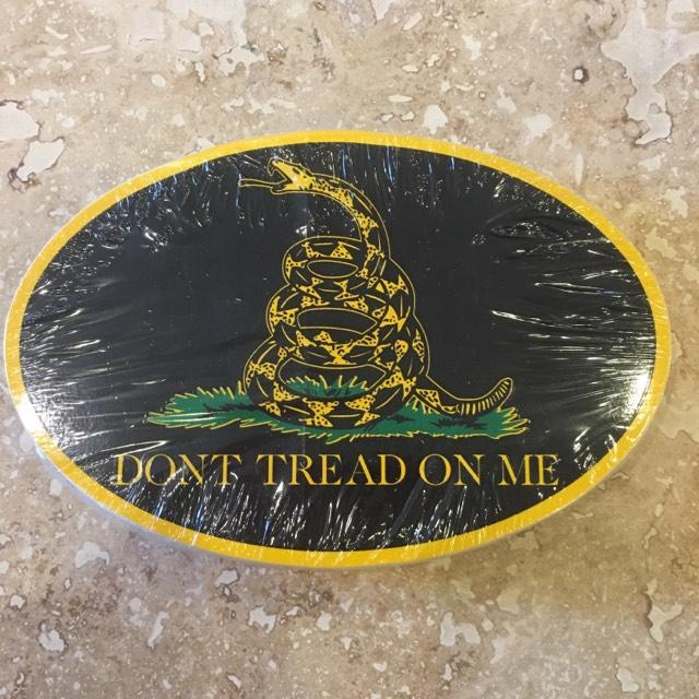 GADSDEN OVAL DON'T TREAD ON ME OFFICIAL BUMPER STICKER PACK OF 50 BUMPER STICKERS MADE IN USA WHOLESALE BY THE PACK OF 50!