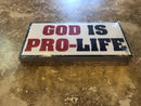 GOD IS PRO LIFE BUMPER STICKERS MADE IN USA BRICK OF 50 PACK