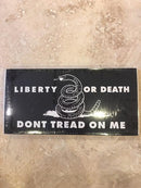 LIBERTY OR DEATH DONT TREAD ON ME BLACK CULPEPER GADSDEN OFFICIAL BUMPER STICKER PACK OF 50 BUMPER STICKERS MADE IN USA WHOLESALE BY THE PACK OF 50!