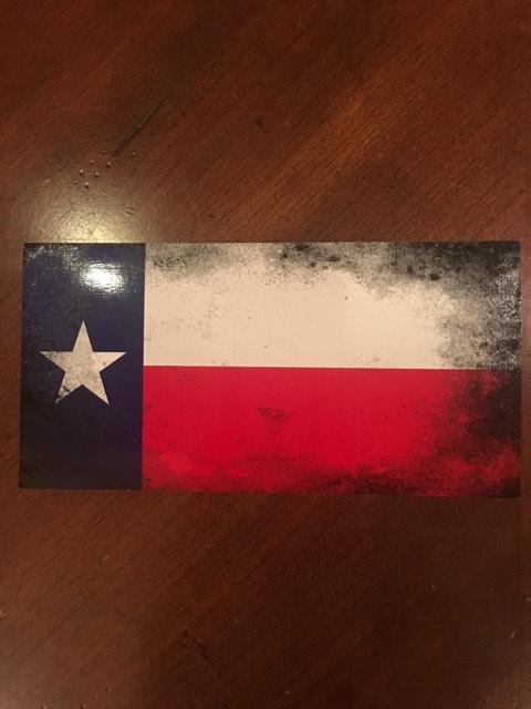 TEXAS FADED FLAG BUMPER STICKERS PACK OF 50