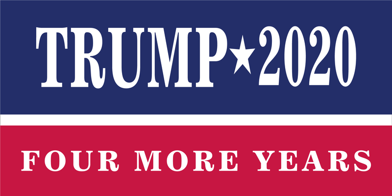 Trump Four More Years 2020 Official Bumper Sticker Made In USA