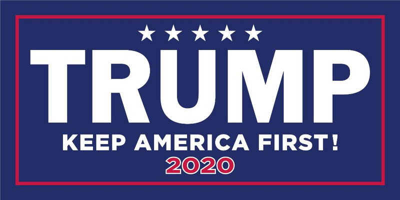 Trump Keep America First! 2020 Campaign Blue Official Bumper Sticker