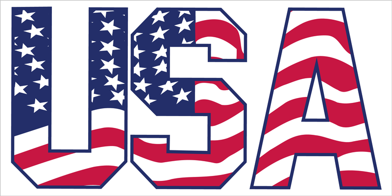 USA AMERICAN FLAG Official Bumper Sticker Made In USA