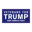 VETERANS FOR TRUMP KEEP AMERICA FIRST BLUE BUMPER STICKERS PACK OF 50