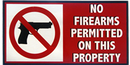 No Firearms Permitted Bumper Sticker