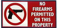 No Firearms Permitted Bumper Sticker