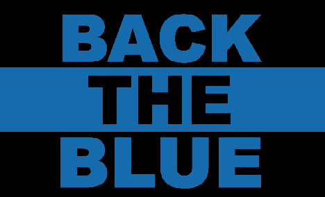 Back The Blue 3'x5' Nylon Flag ROUGH TEX® 68D